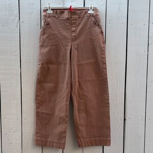 Spanx Wide Leg Crop Jeans Women Size Large 
Brown